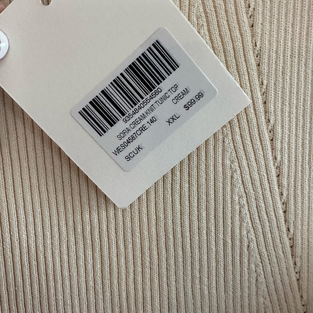 DISSH Ribbed Sleeveless Tank Top - Cream - Picture 2 of 3